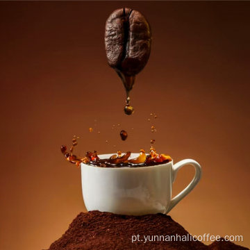 Grãos de café escuros e doces